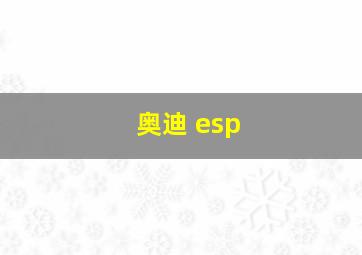 奥迪 esp